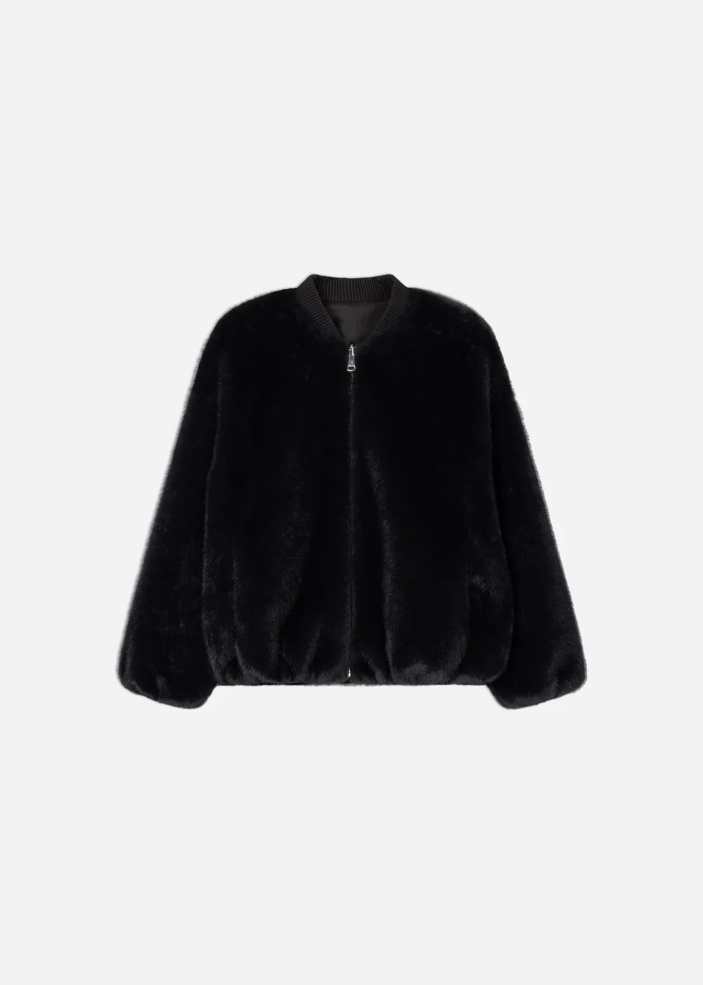 Studio AR Etta faux mink jas Dark grey