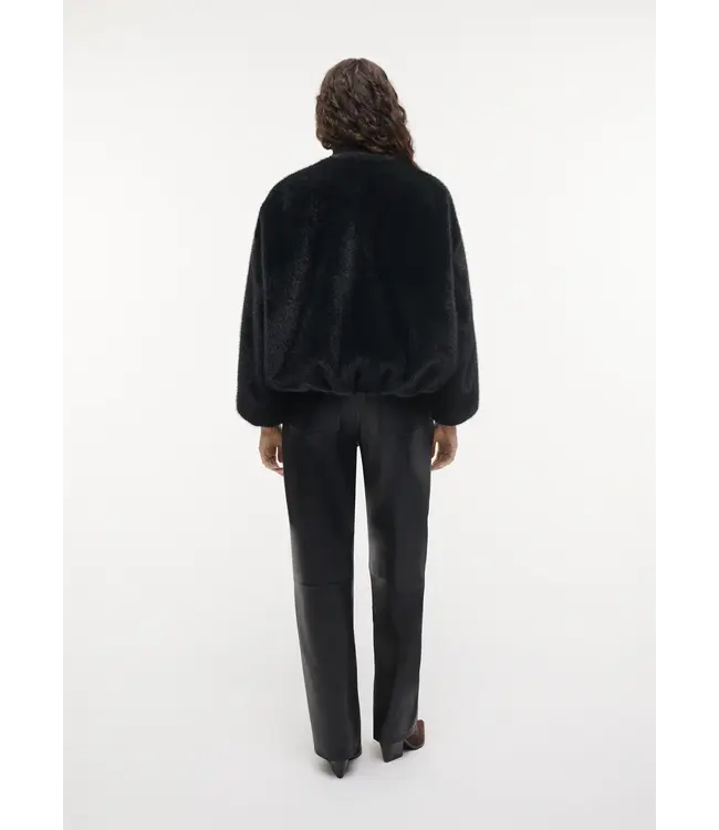 Studio AR Etta faux mink jas Dark grey