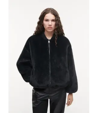 Studio AR Etta faux mink jas Dark grey