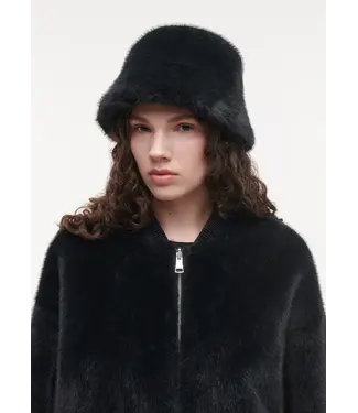 Studio AR Beau faux mink hat D. Grey