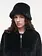 Studio AR Beau faux mink hat D. Grey