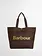 Barbour Overdyed telfield tartan tote bag Overdyed muted tartan