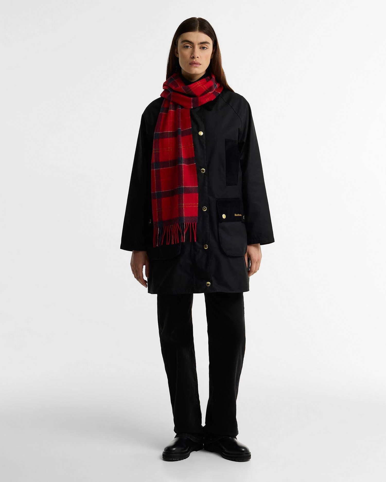 Barbour Tartan scarf Cardinal tartan