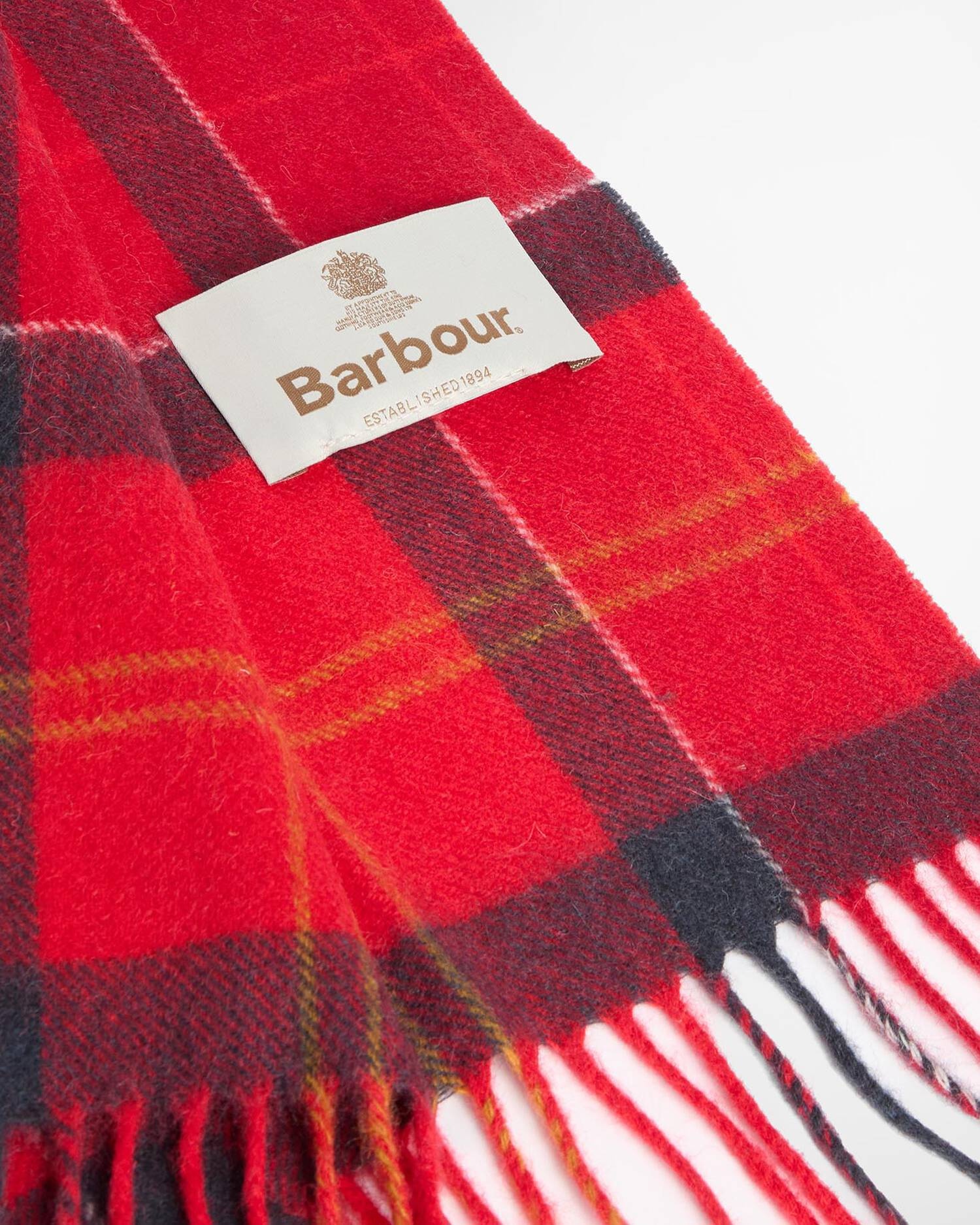 Barbour Tartan scarf Cardinal tartan