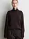 Second Female Alpha knit T-Neck Dark brown melange