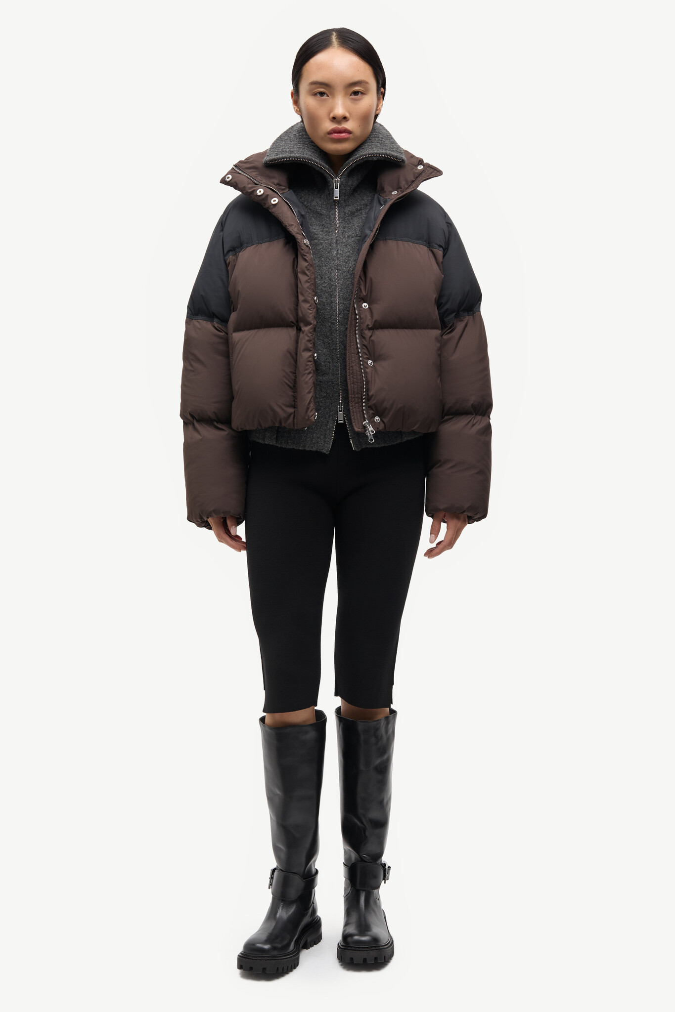 Samsoe Samsoe Safern puffer jacket Mulch black ST.