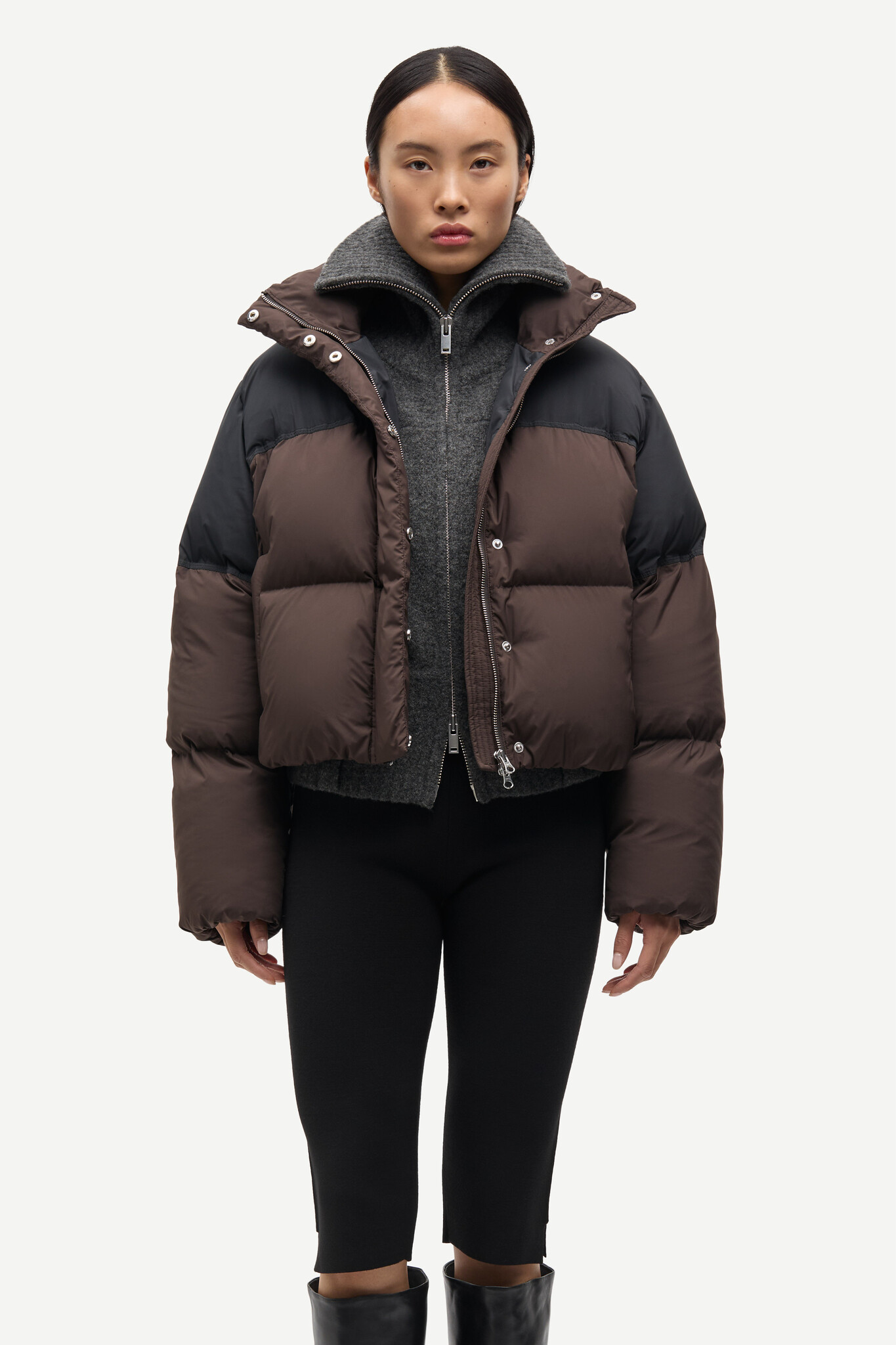 Samsoe Samsoe Safern puffer jacket Mulch black ST.