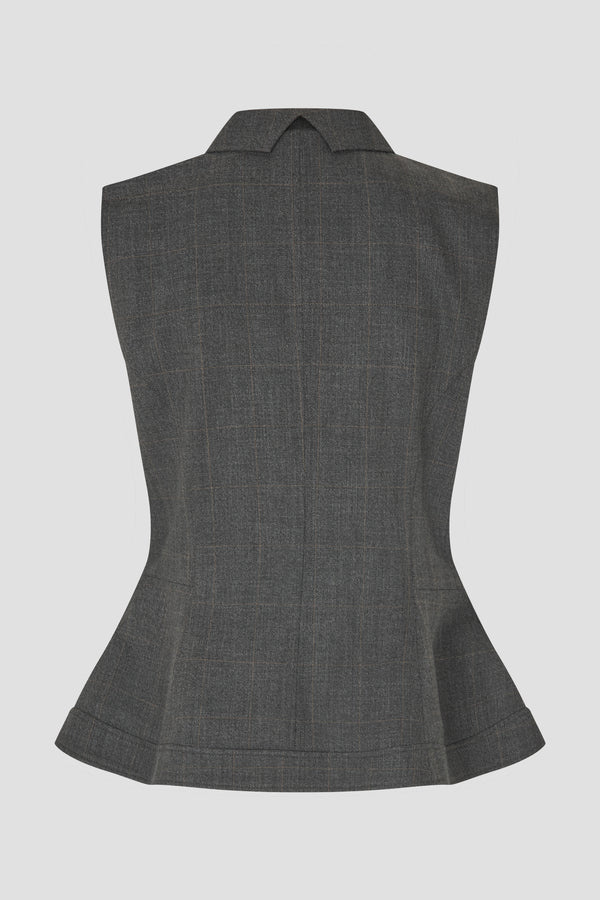 Second Female Anjou waistcoat Dark grey melange
