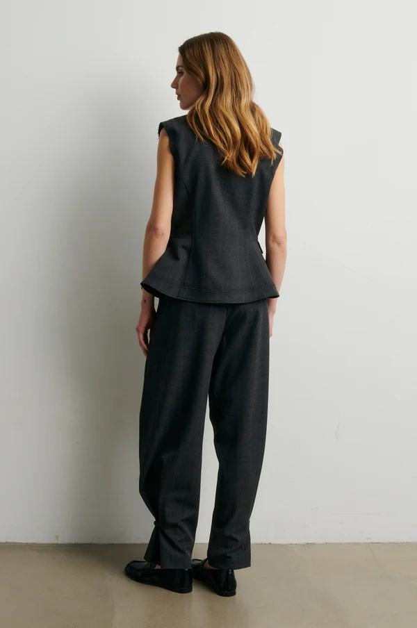 Second Female Anjou waistcoat Dark grey melange