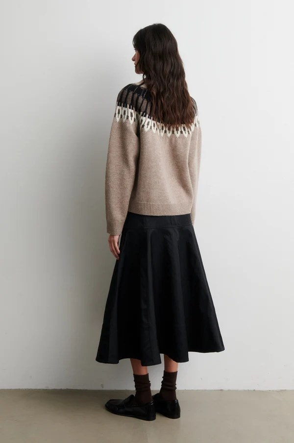 Second Female Arlo knit O-neck Beige melange
