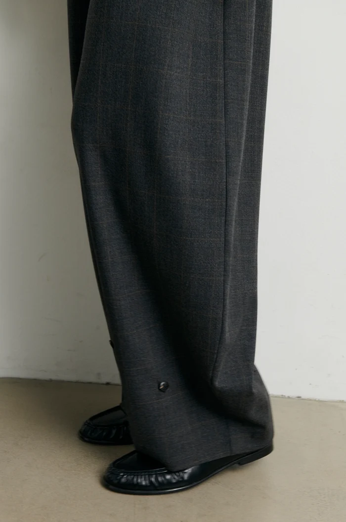 Second Female Anjou trousers Dark grey melange