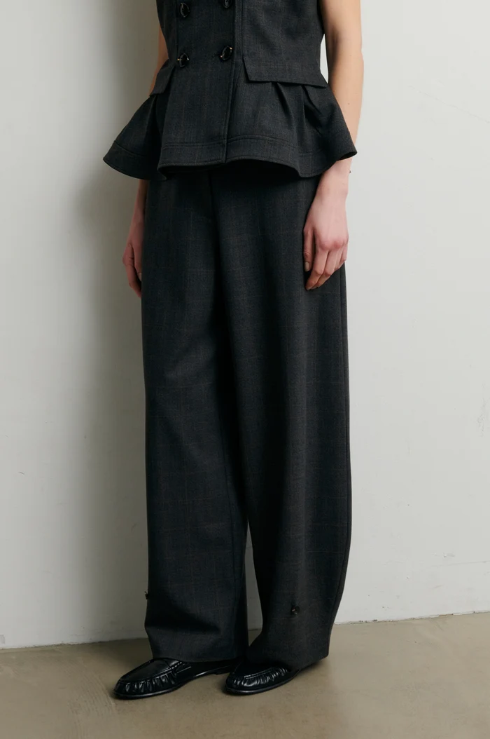 Second Female Anjou trousers Dark grey melange