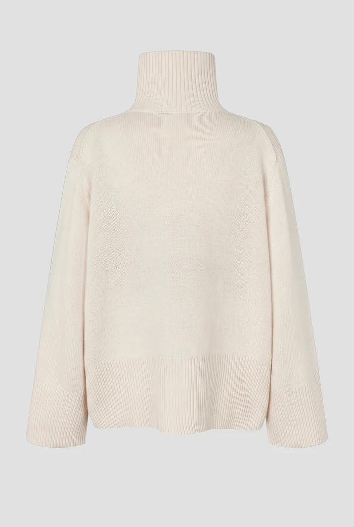 Second Female Alpha knit T-neck Cream