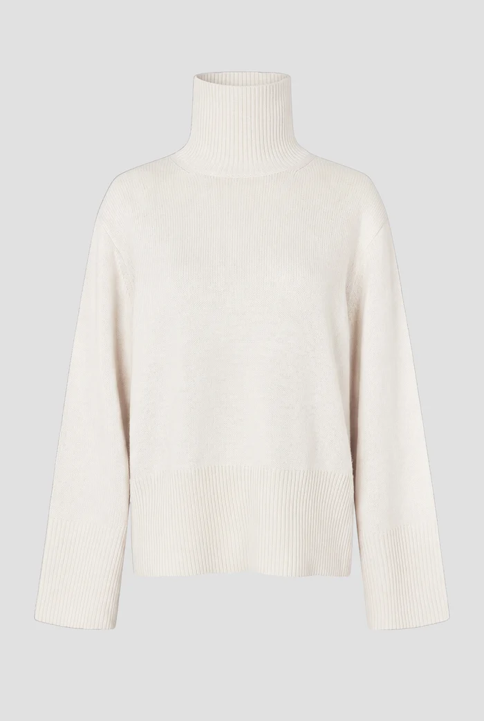Second Female Alpha knit T-neck Cream