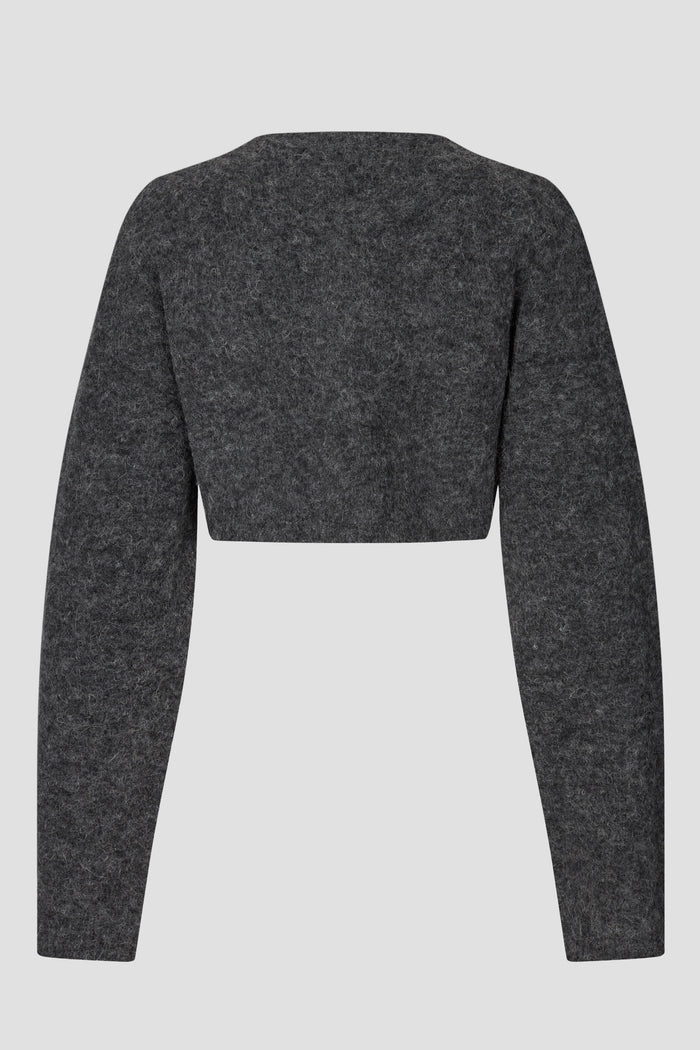 Second Female Verano knit bolero Dark grey melange