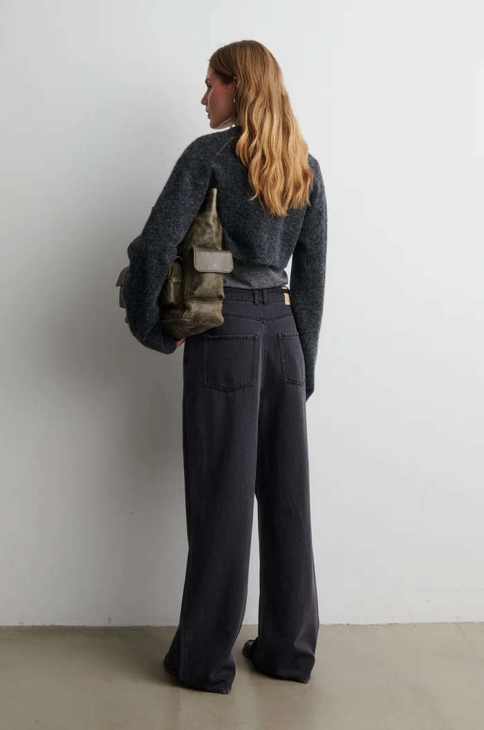 Second Female Verano knit bolero Dark grey melange