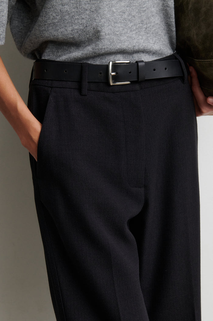 Second Female Lulu leather belt Black