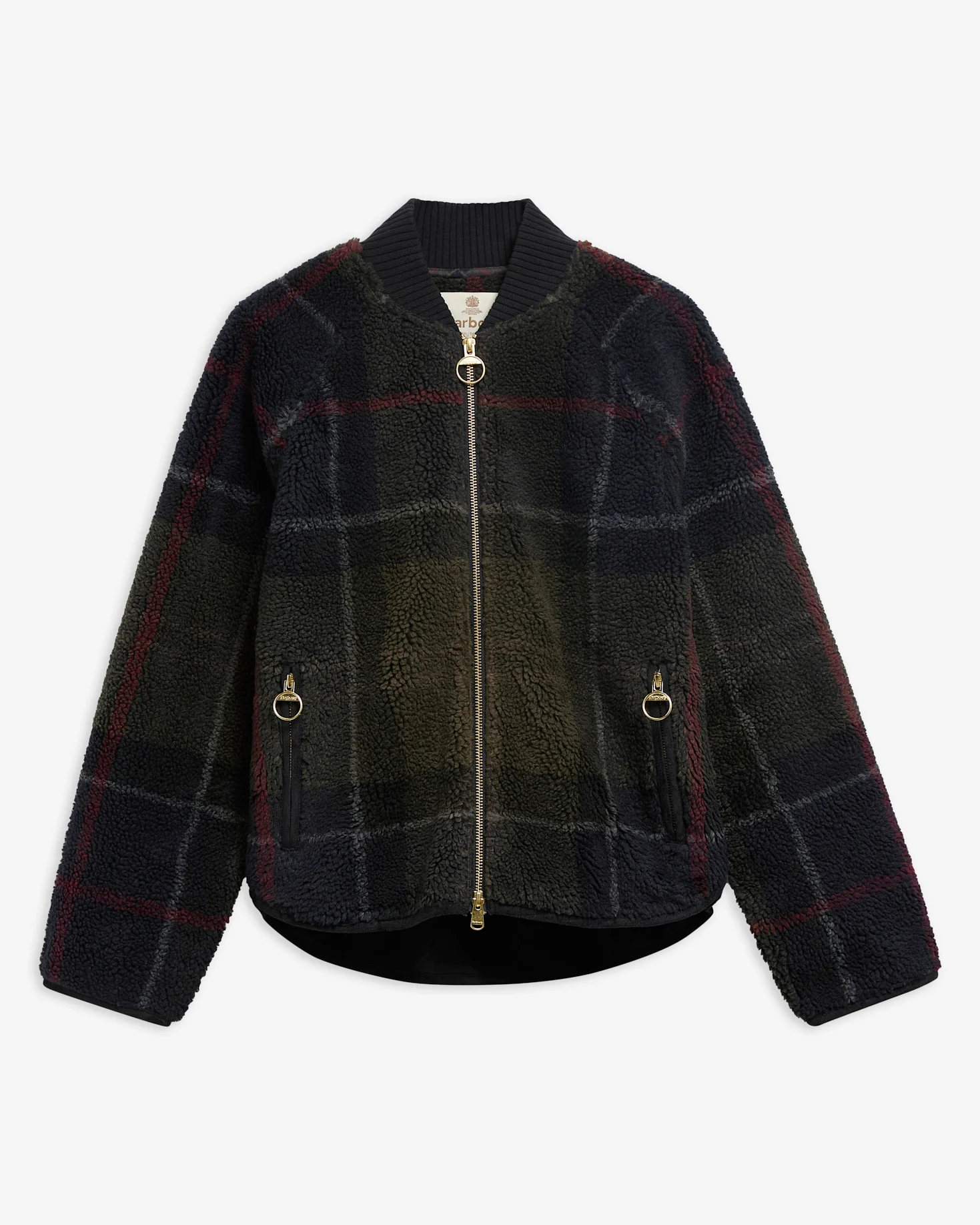 Barbour Kirklees fleece jacket Shadow classic tartan