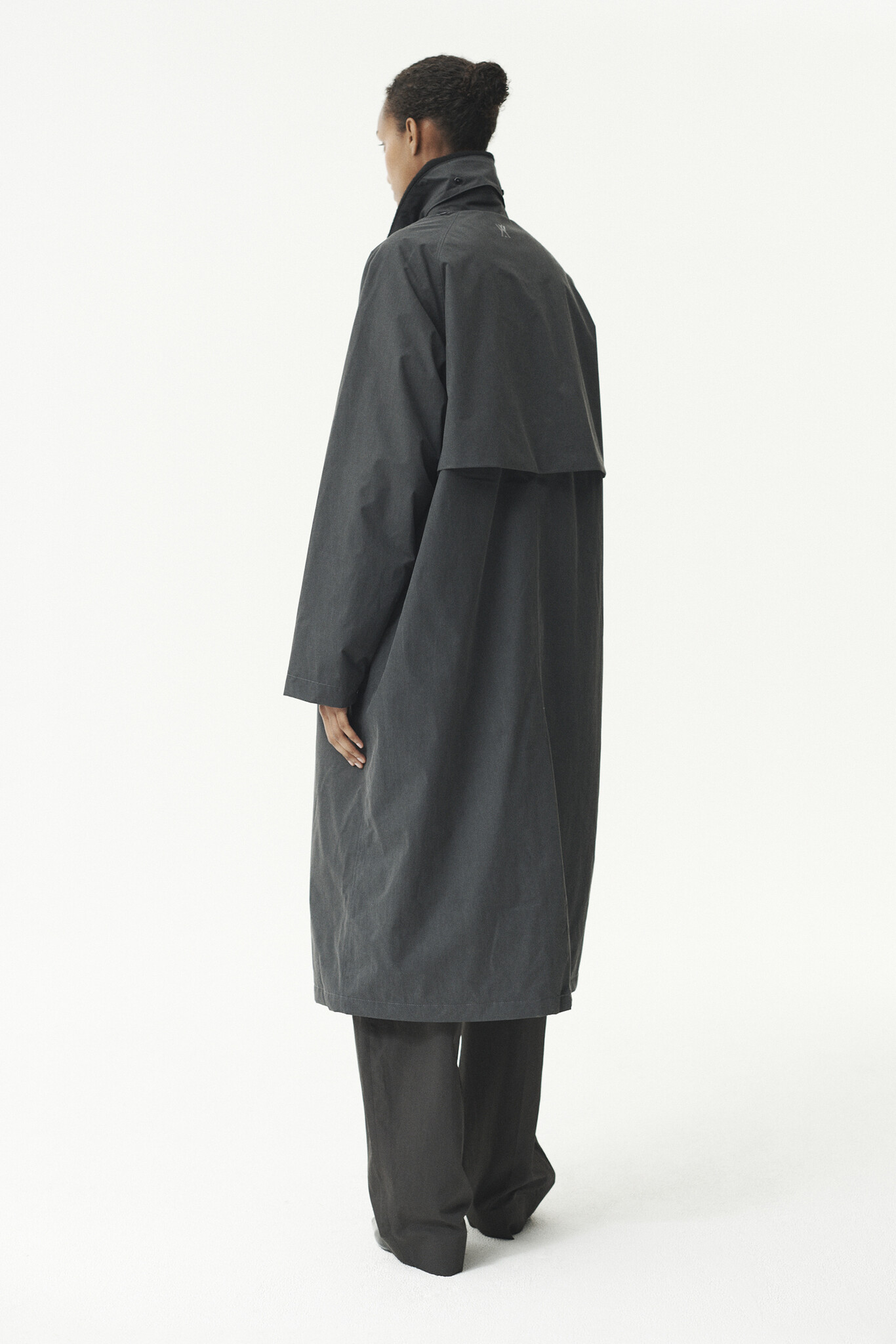 Welter Shelter Long coach washed jas Washed black