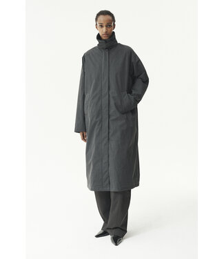 Welter Shelter Long coach washed jas Washed black