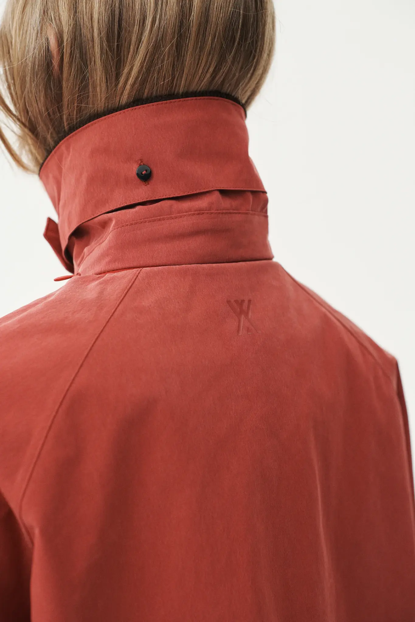 Welter Shelter Long coach washed tencel cordu jas Faded cherry