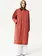 Welter Shelter Long coach washed tencel cordu jas Faded cherry