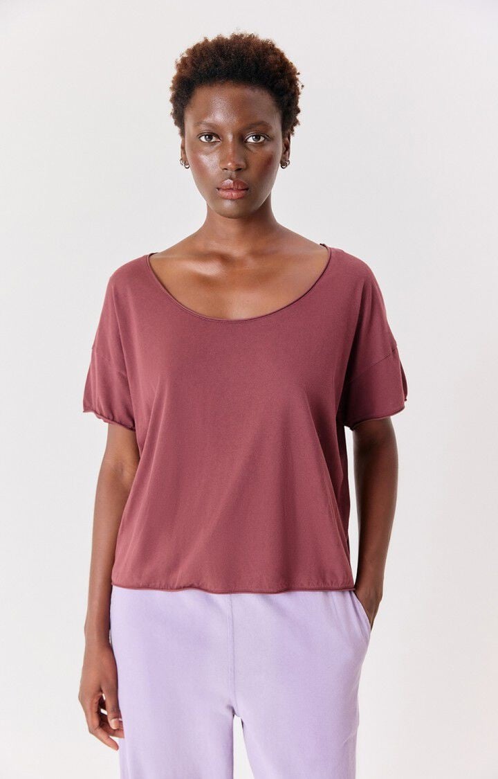 American Vintage STU02A T-shirt Pourpre vintage