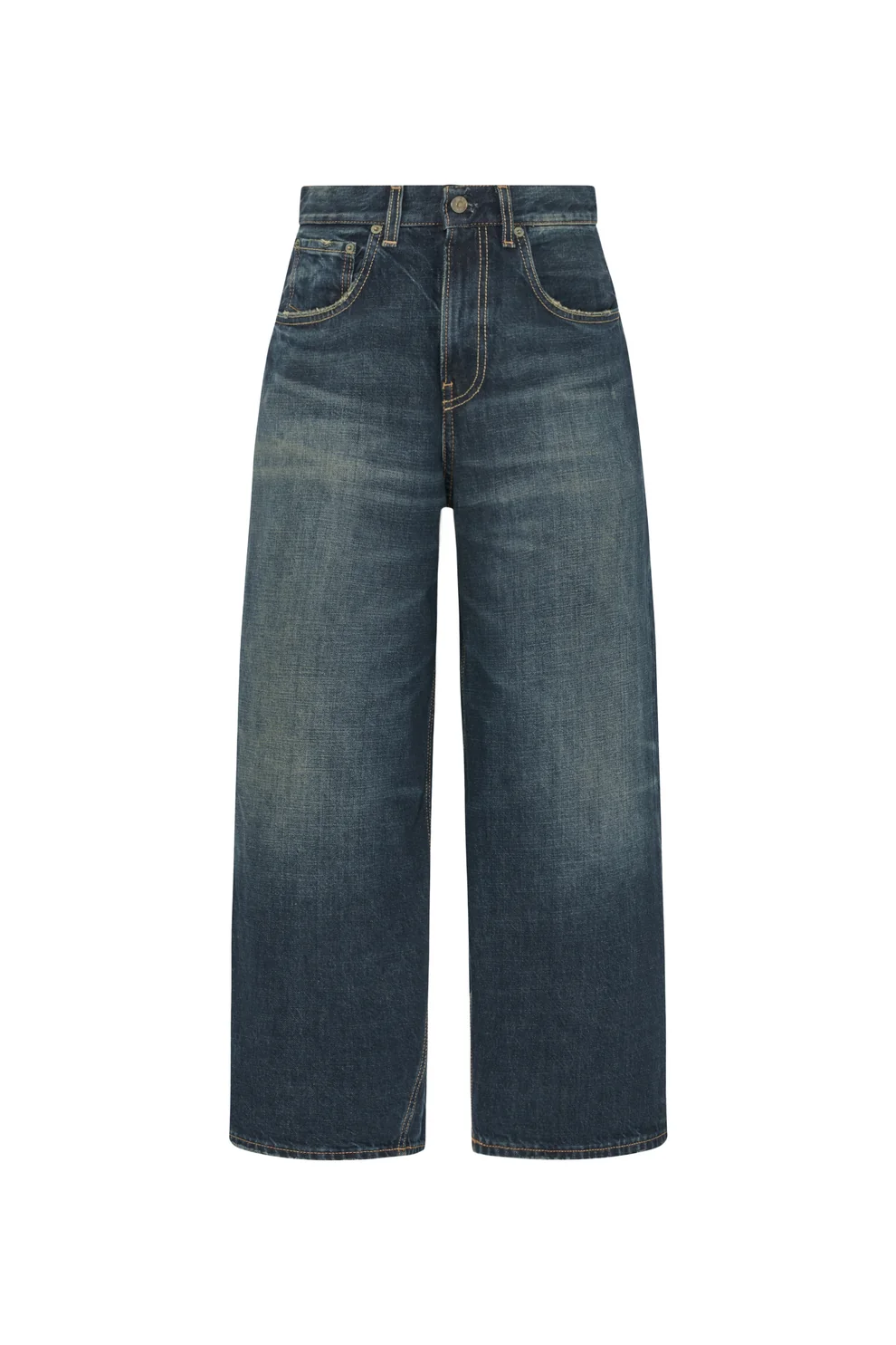 6397 Cropped roomy jeans Andes blue