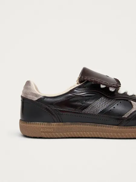 Alohas Tb.490 Club vintage effect Dark Chocolate leather sneakers