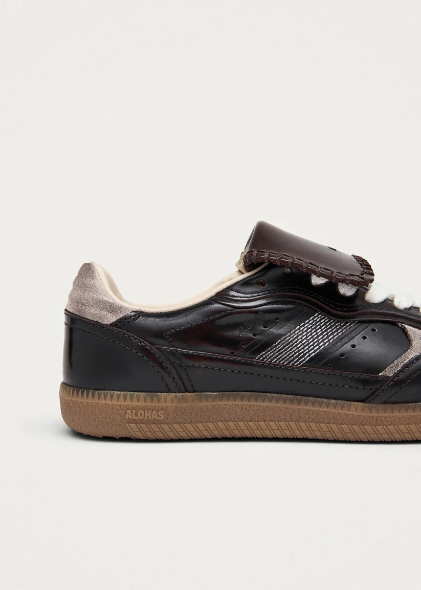 Alohas Tb.490 Club vintage effect Dark Chocolate leather sneakers