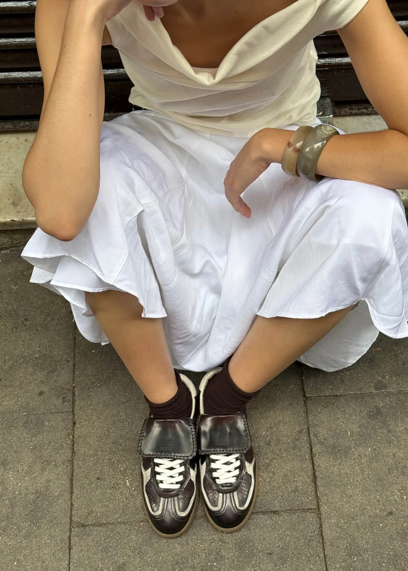 Alohas Tb.490 Club vintage effect Dark Chocolate leather sneakers