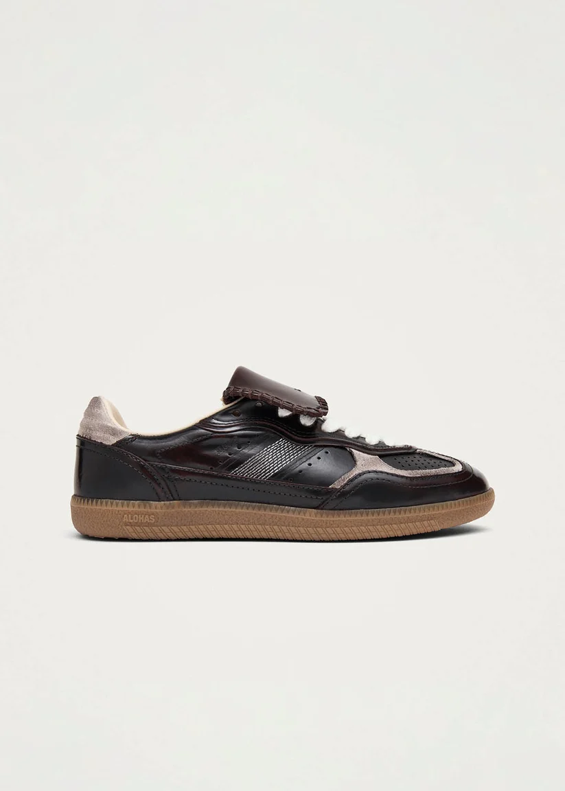 Alohas Tb.490 Club vintage effect Dark Chocolate leather sneakers