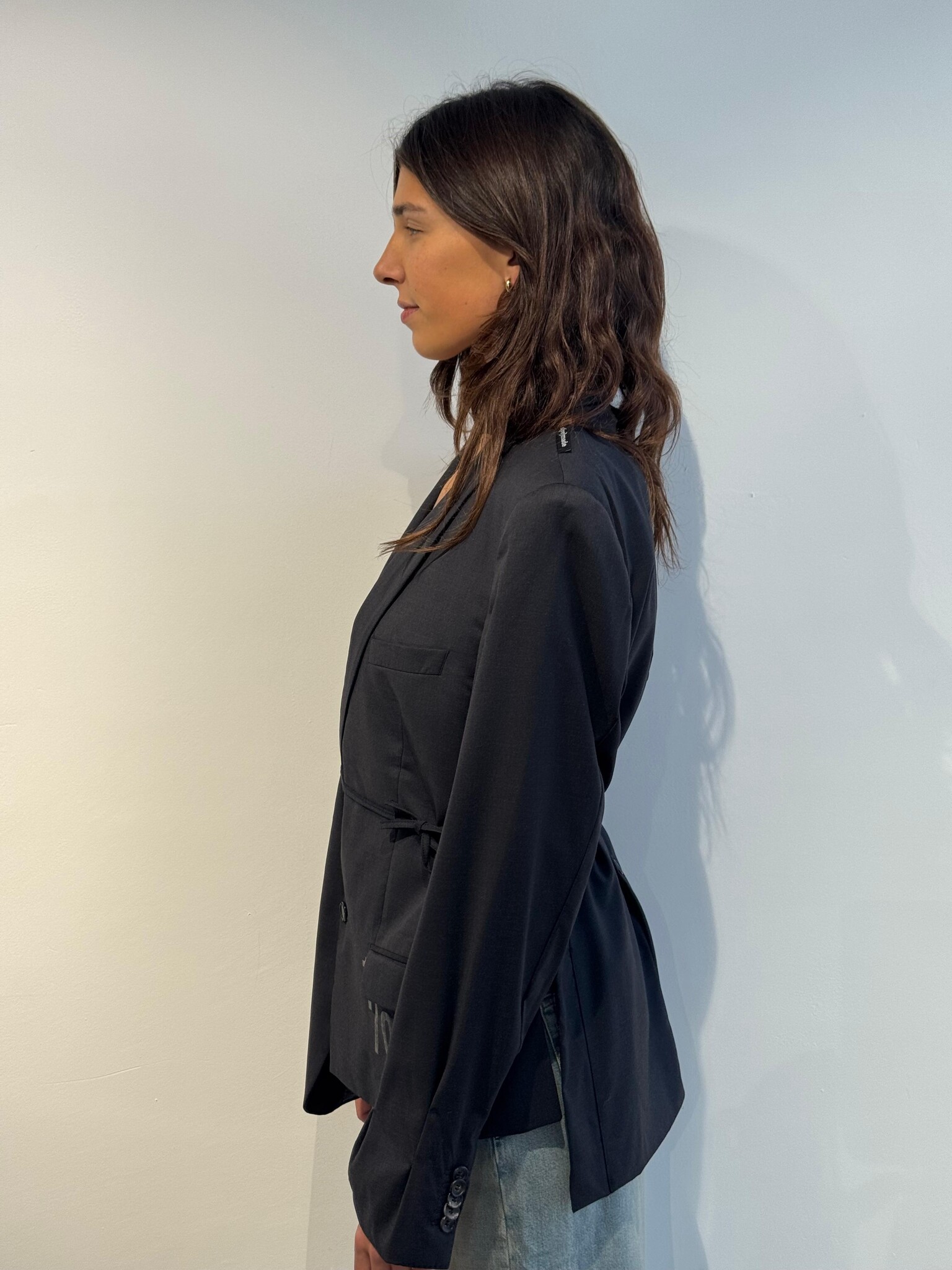 1/OFF Blazer slit wrap Black/Black S/M