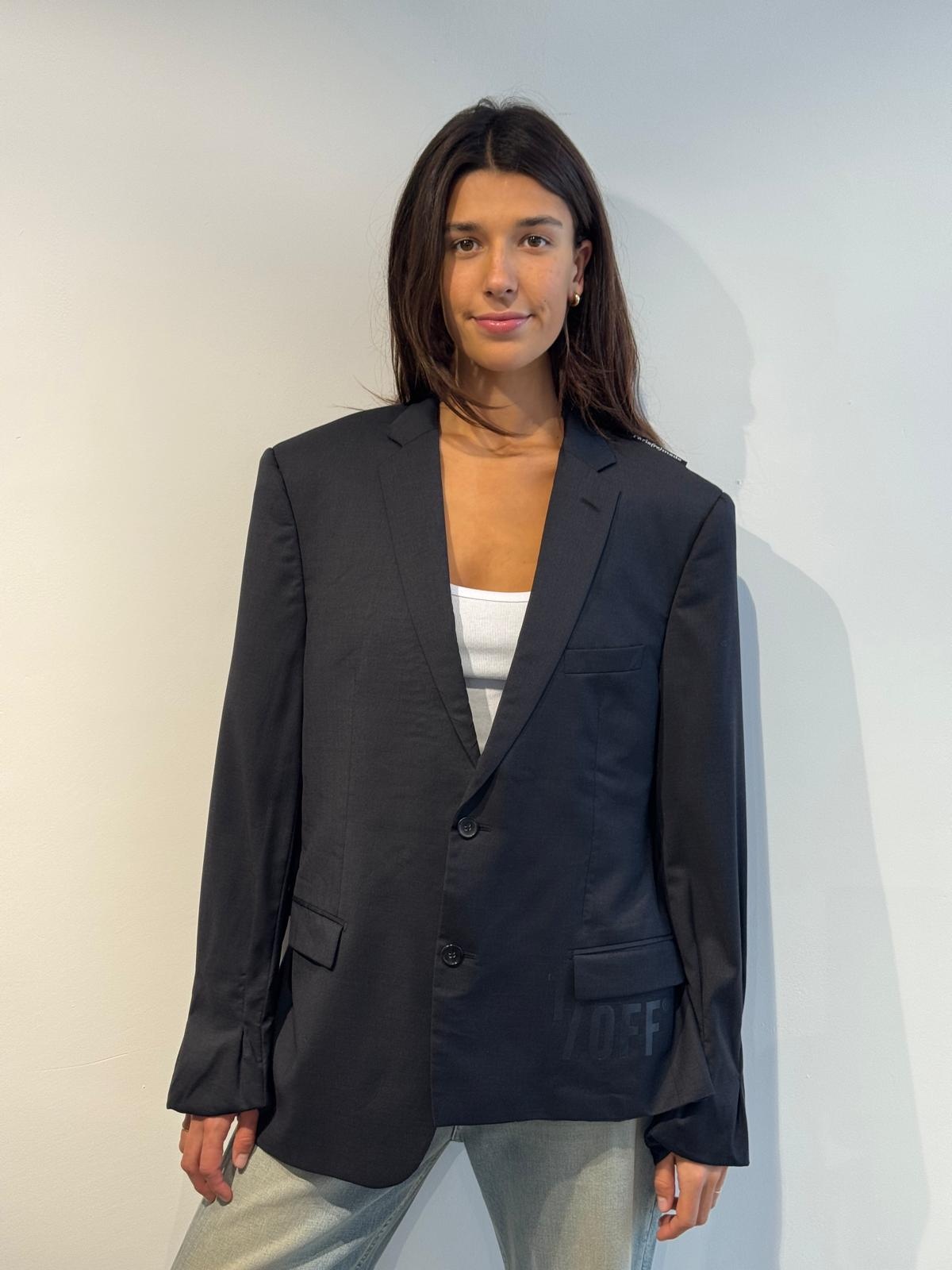 1/OFF Blazer slit wrap Black/Black S/M