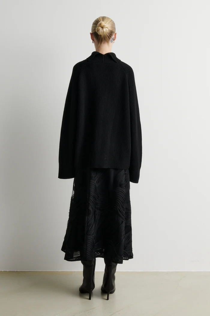 Second Female Ettas knit T-neck Black