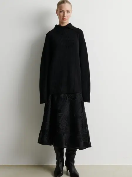 Second Female Ettas knit T-neck Black