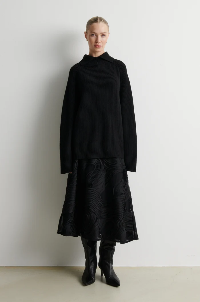 Second Female Ettas knit T-neck Black