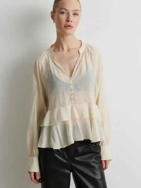 Second Female Tundra frill blouse Birch
