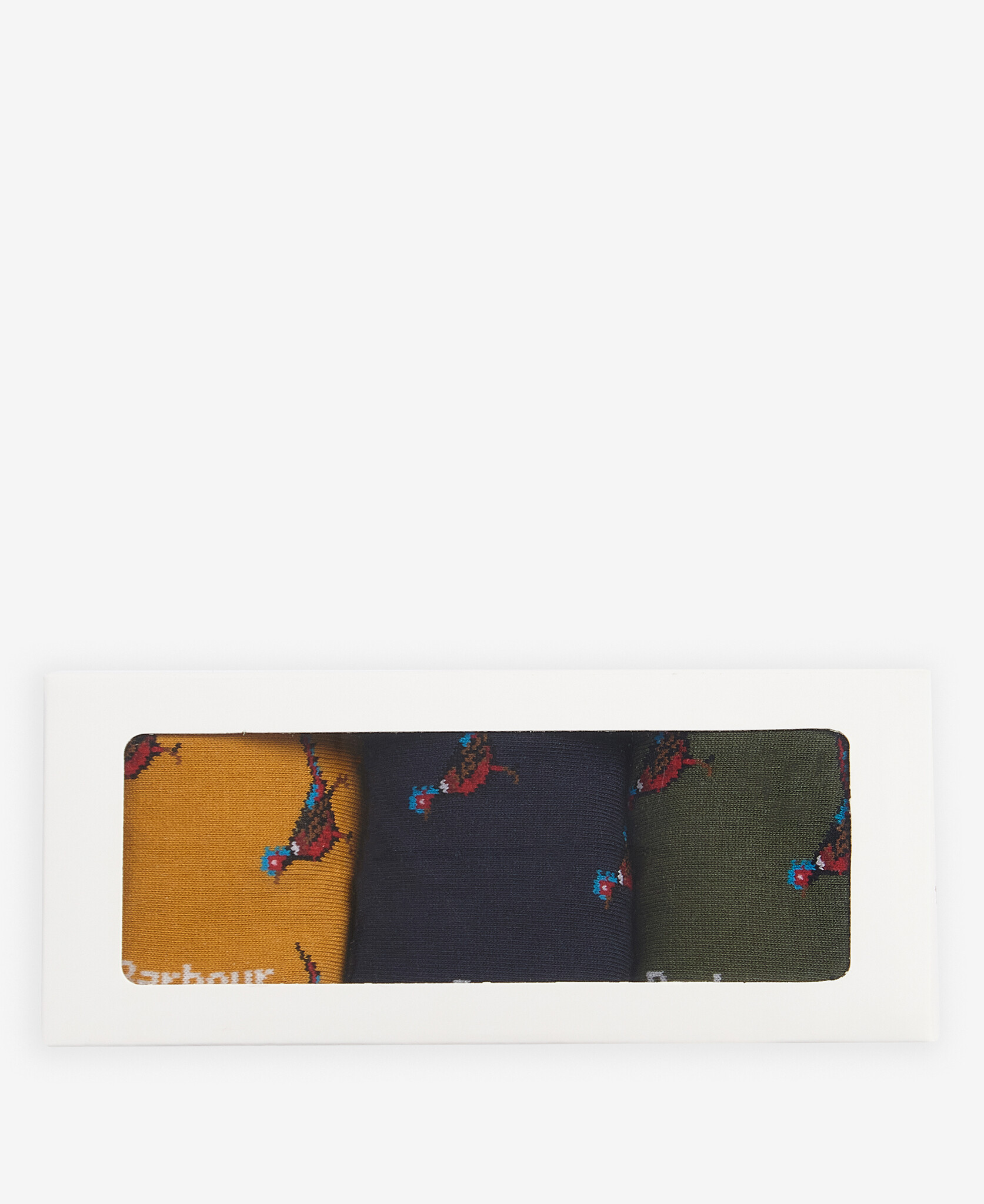Barbour Pheasant socks gift box Forest mist