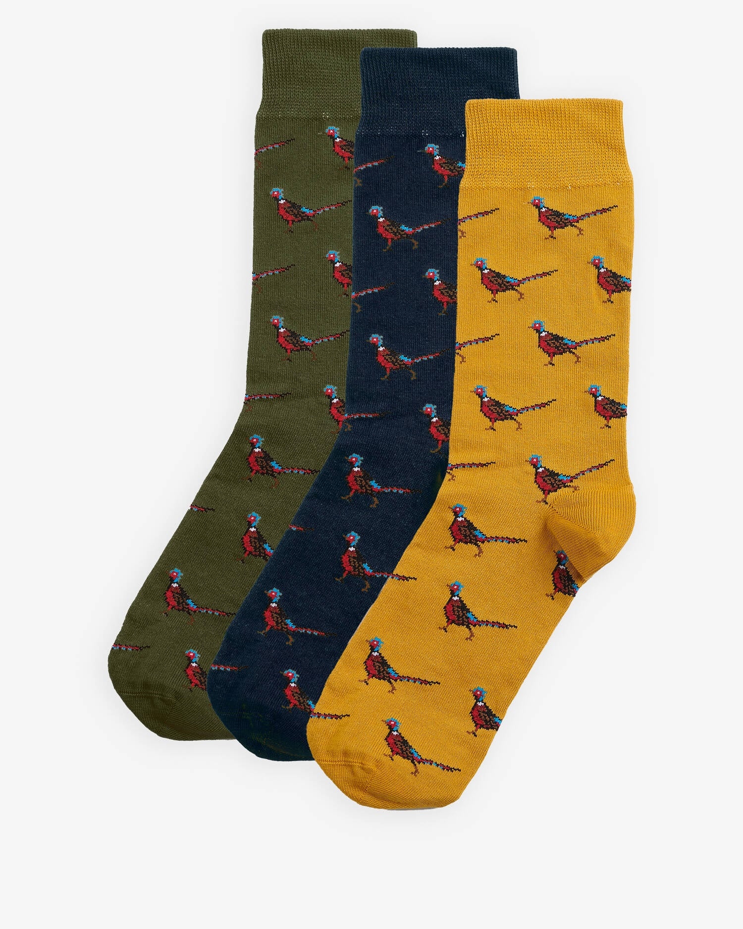 Barbour Pheasant socks gift box Forest mist