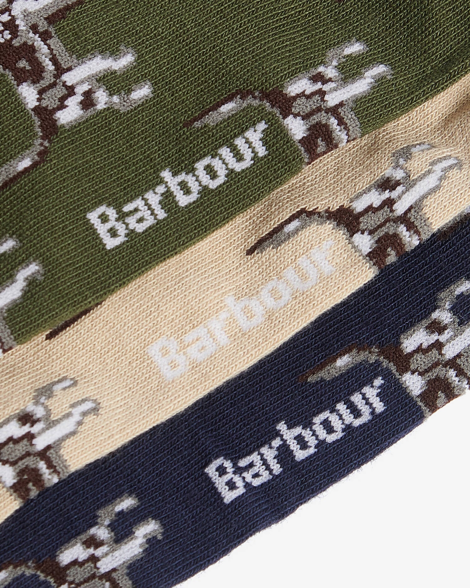 Barbour Pointer dog socks gift box Forest mist