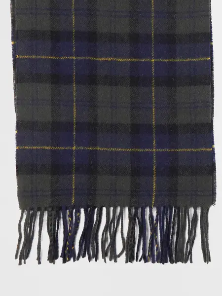Barbour Tartan lambswool scarf Olive night