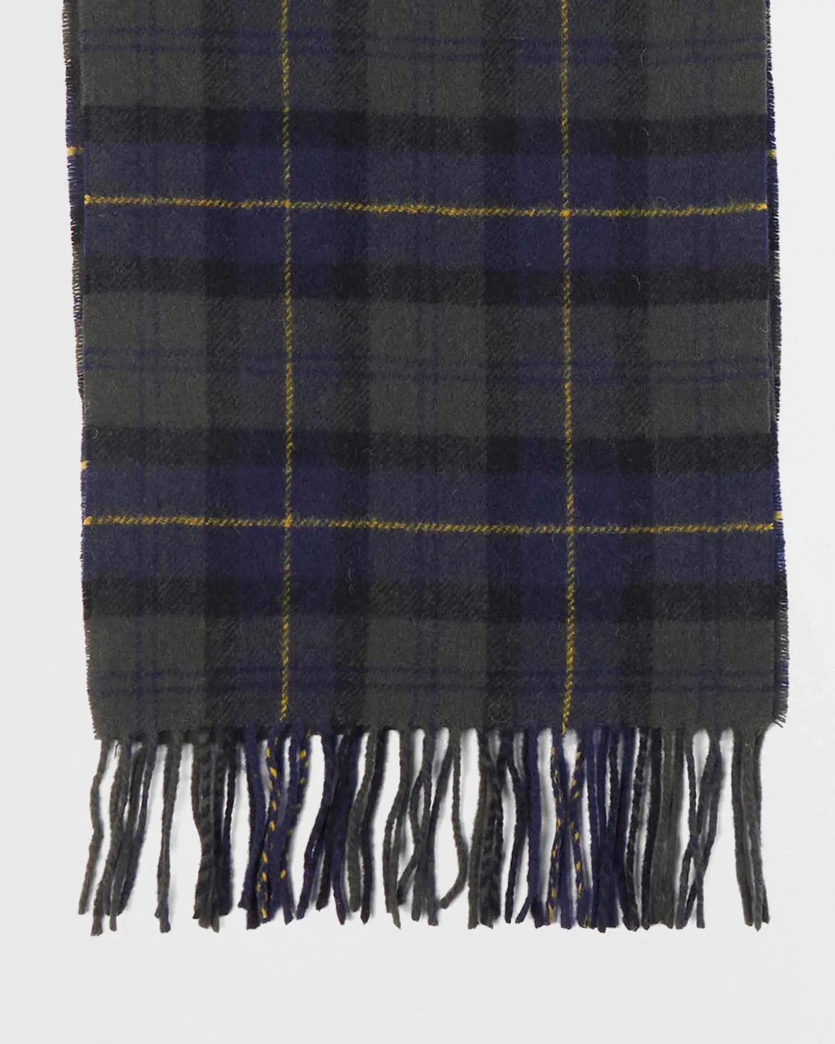Barbour Tartan lambswool scarf Olive night