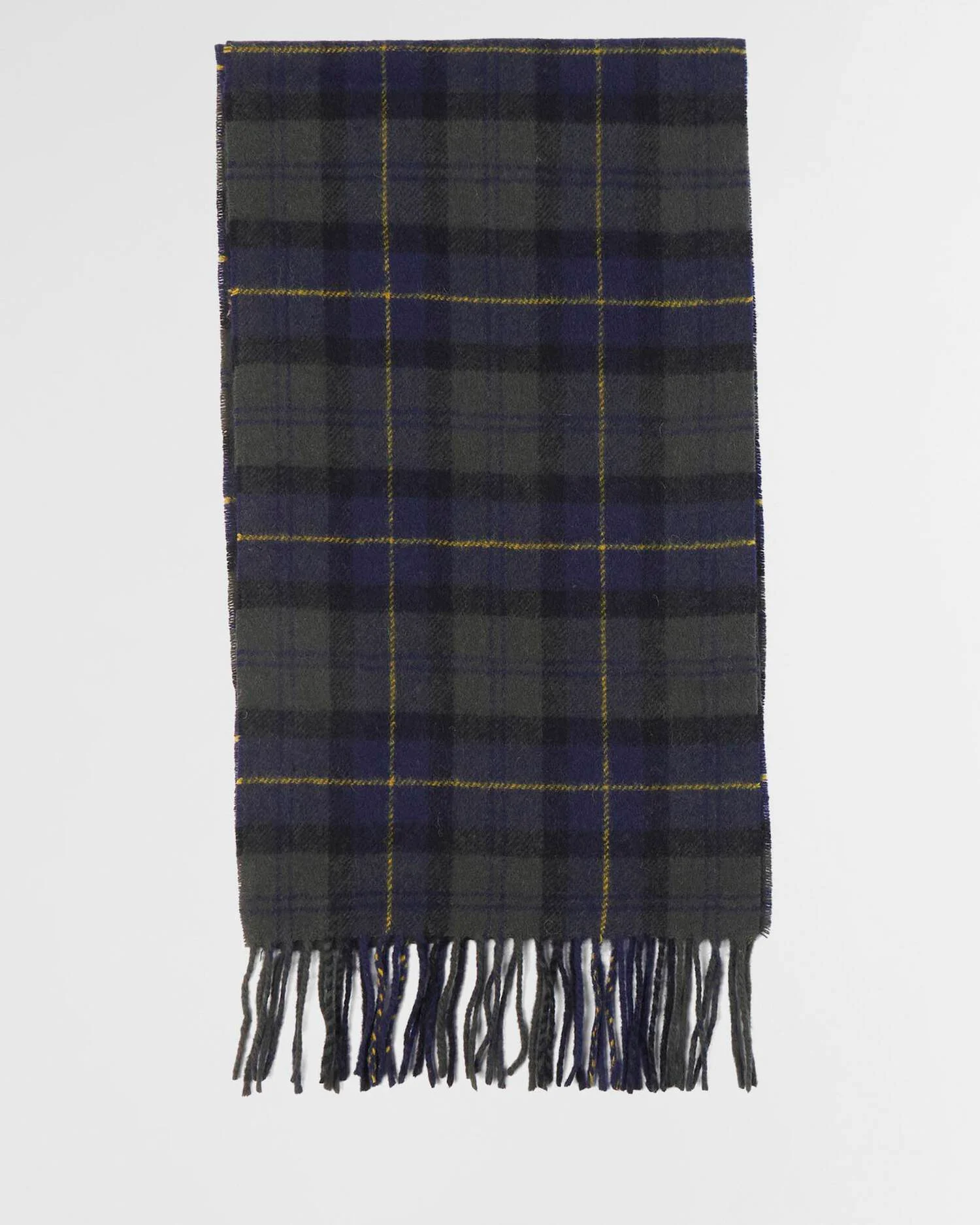 Barbour Tartan lambswool scarf Olive night
