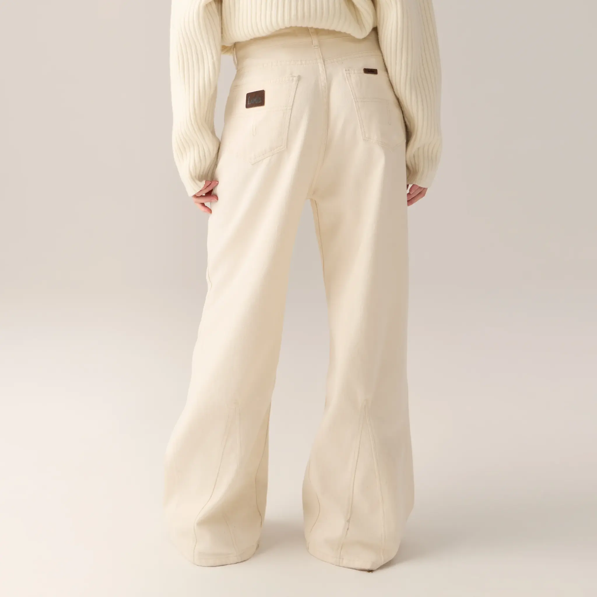 Lois Skater flare jeans Ecru wool Rinse