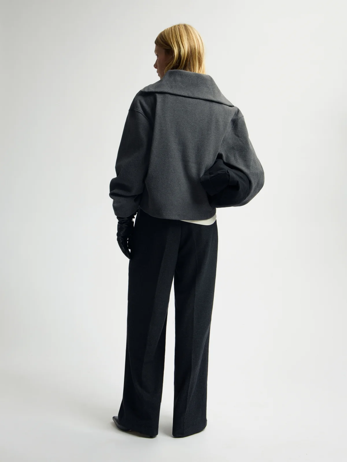OLAF Wool tailored trousers Charcoal