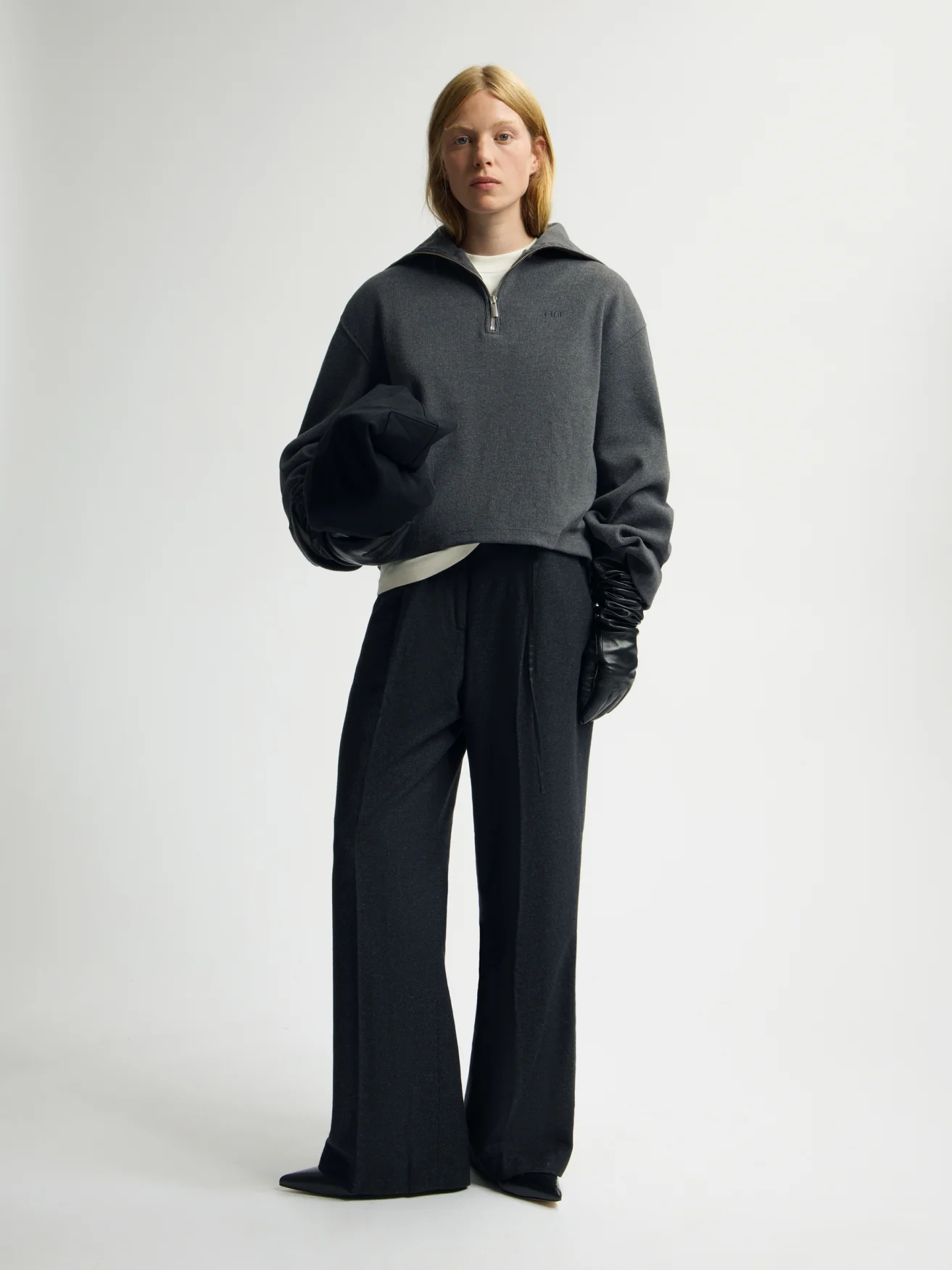 OLAF Wool tailored trousers Charcoal