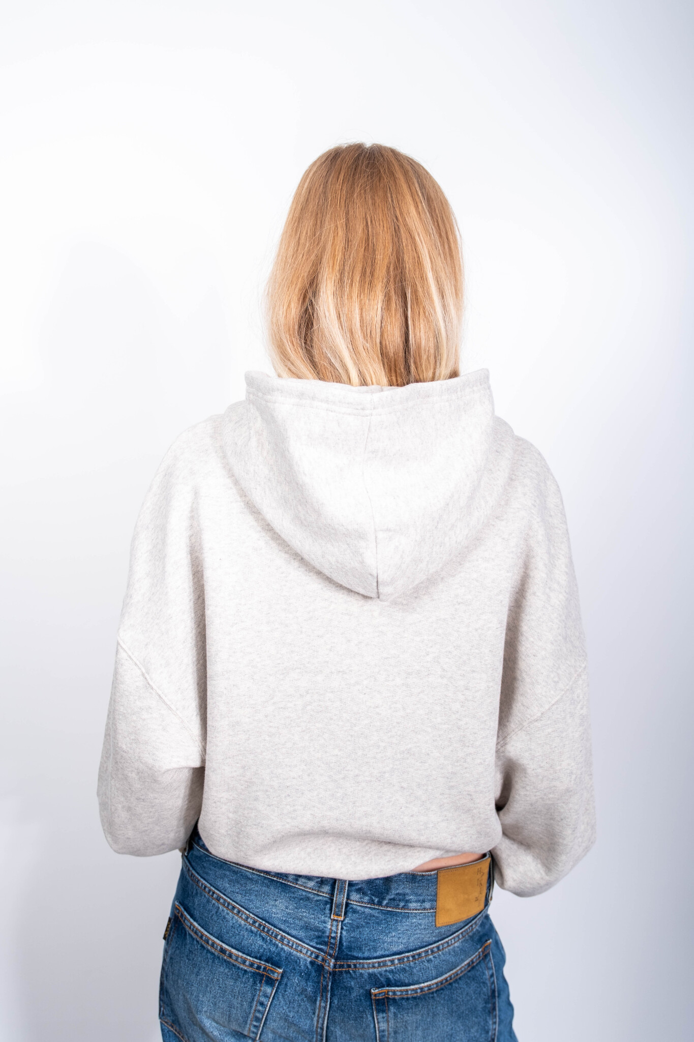 BLUE MORÉ Maud hooded zip sweater Grey Melange