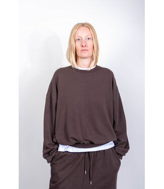 BLUE MORÉ Steph cotton sweater Dark brown