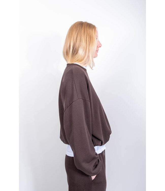 BLUE MORÉ Steph cotton sweater Dark brown